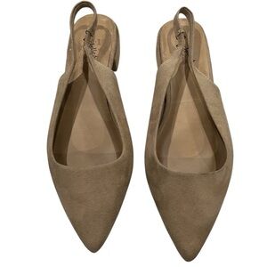 Seychelle’s 7.5 Tan Suede Slingback Pointed Flats